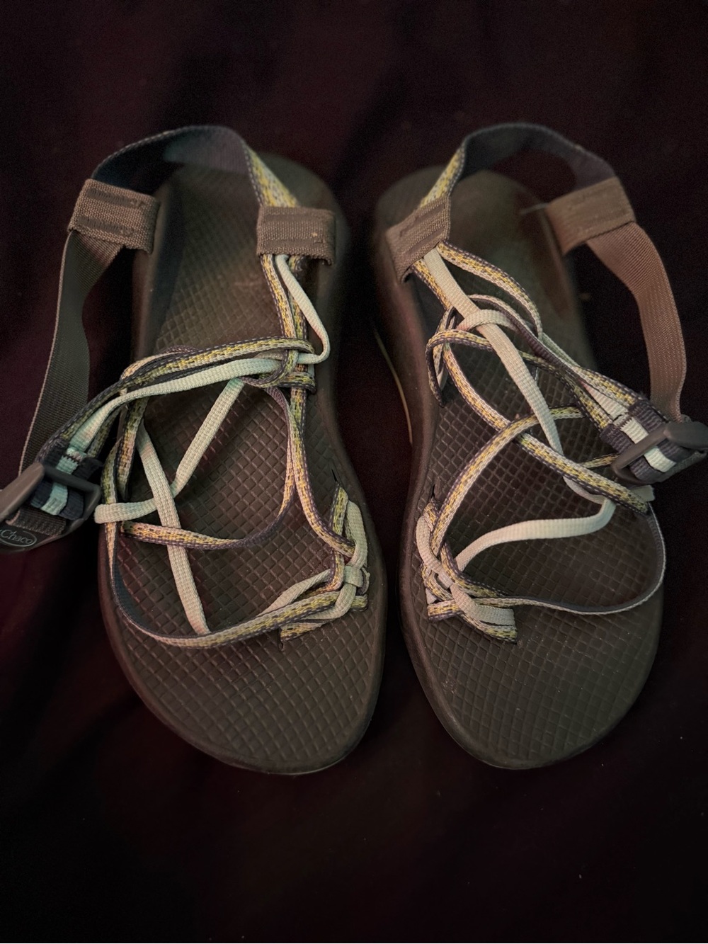 Chaco Women's Sport Sandals in Olive Green and Tan